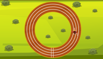circular running track